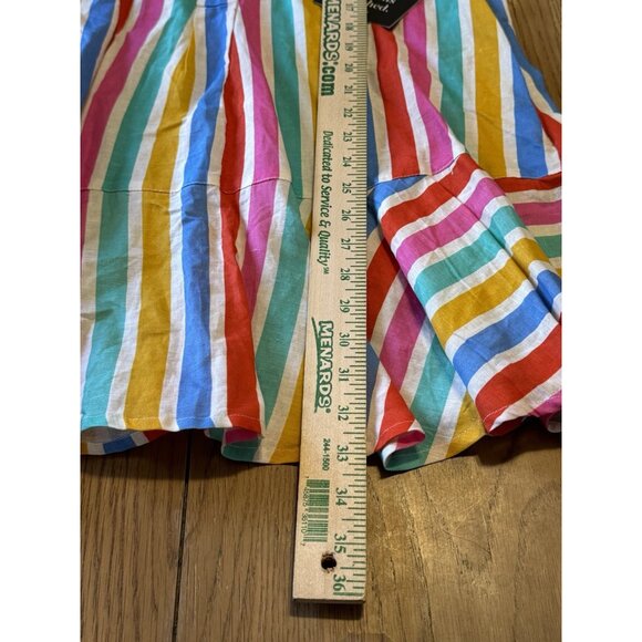 Tuckernuck Callahan Dress XS Rainbow Stripe Mini Dress‎ size Cotton Linen Blend - Picture 4 of 16